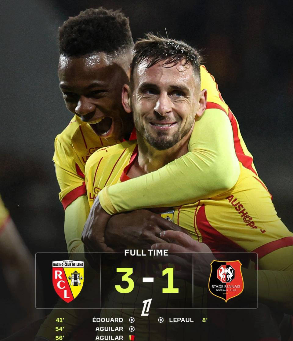 朗斯逆转3-1夺冠,法甲榜首易主!黑马强势崛起,大巴黎失去王座